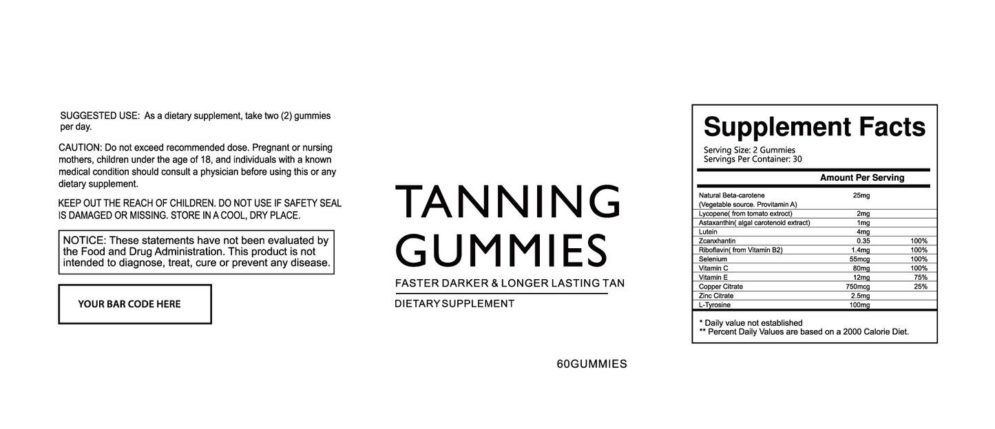 Tanning Gummies Case Of 24