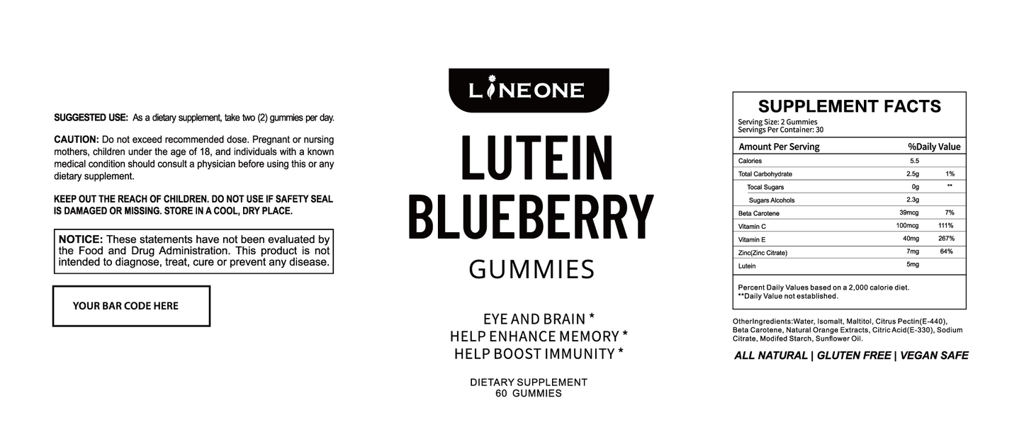 Lutein Vison Support Gummies Case Of 24