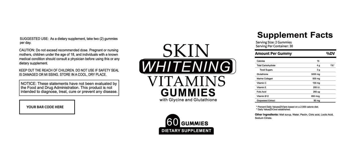 Skin Whitening Gummies Case Of 24