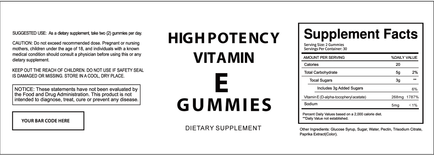 Vitamin E Gummies Case Of 24